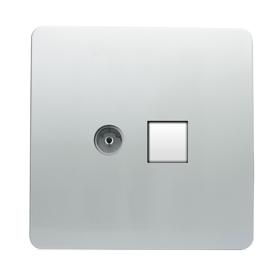 ART-TLP+TVSI  TV Co-Axial & Telephone Silver